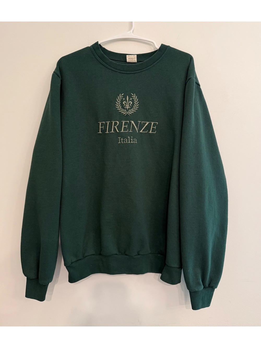 Sublimia Vintage 90s Firenze Italia Embroidered Crewneck Sweatshirt XL, Best M